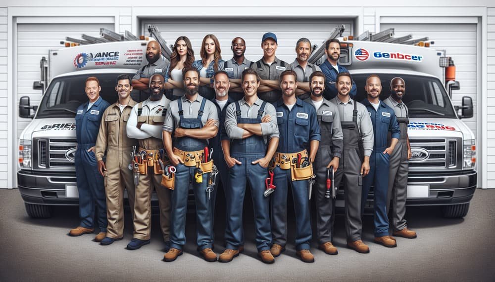 Professional garage door team in Ramona